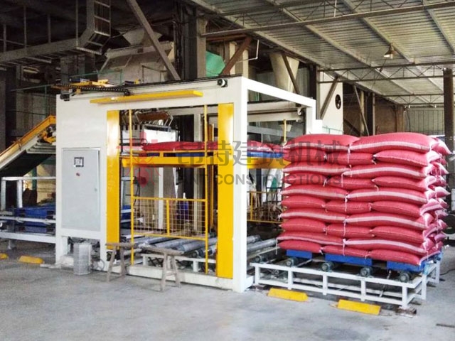 Automatic bag palletizer machine for tile adhesive