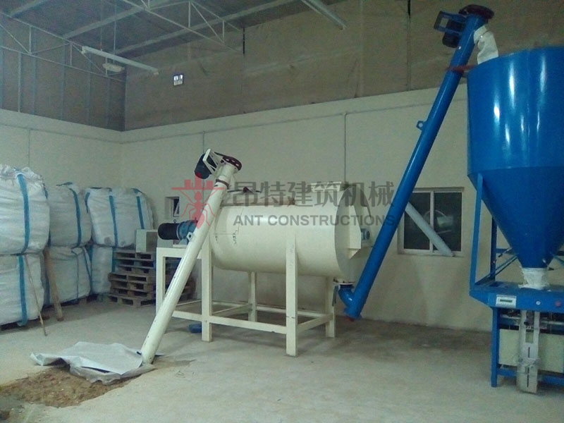 Simple small dry mortar tile adhesive mix production plant