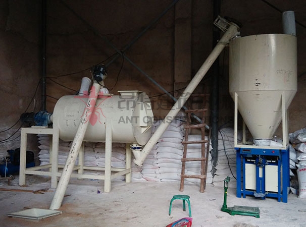 Dry pack wall putty powder mixing production line