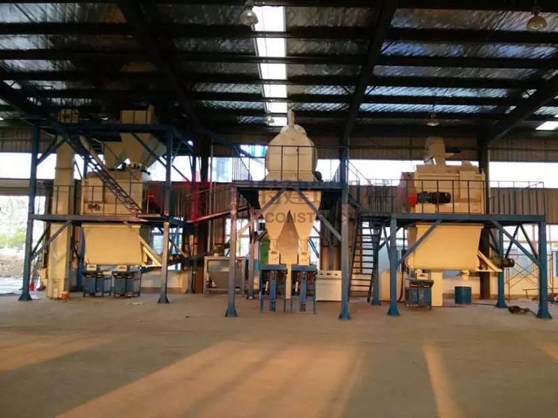 Dry Mix Wall Putty Powder Production Line With Valve Bag Filling